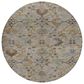 Dalyn Rug Company Silk Road Flax, Beige, Copper, Denim, Aloe and Gold 8" Round Area Rug, , large