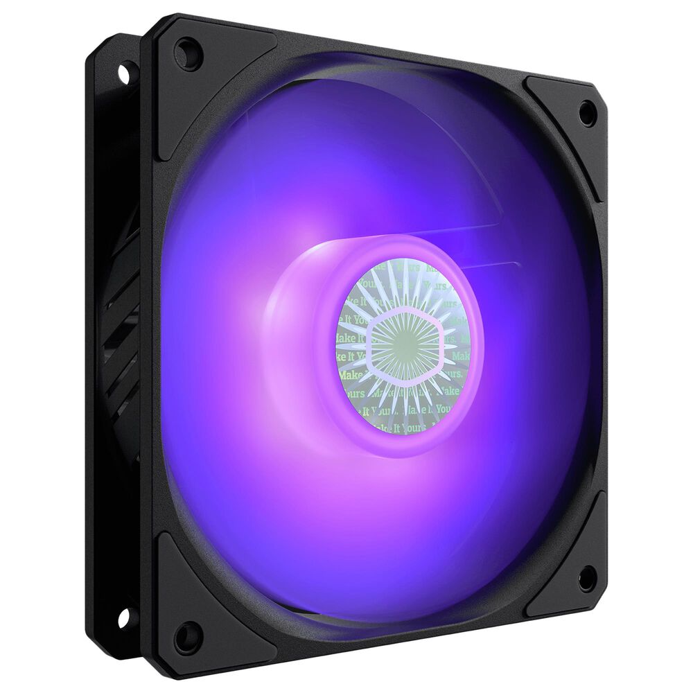 Cooler Master SickleFlow 120 V2 RGB 120mm Square Frame Fan with Customizable LEDs, Air Balance Curve Blade Design, Sealed Bearing, PWM Control for Computer Case & Liquid Radiator, , large