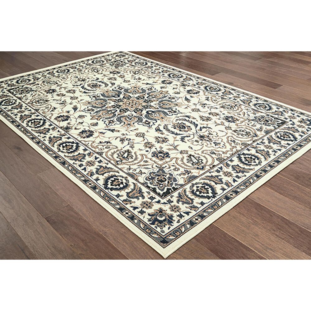 Oriental Weavers Marina 1248W 2&#39;5&quot; x 4&#39;5&quot; Ivory and Navy Area Rug, , large