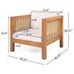 Hearth and Haven Outdoor Club Chair with Teak Frame in Beige (Set of 2), , large