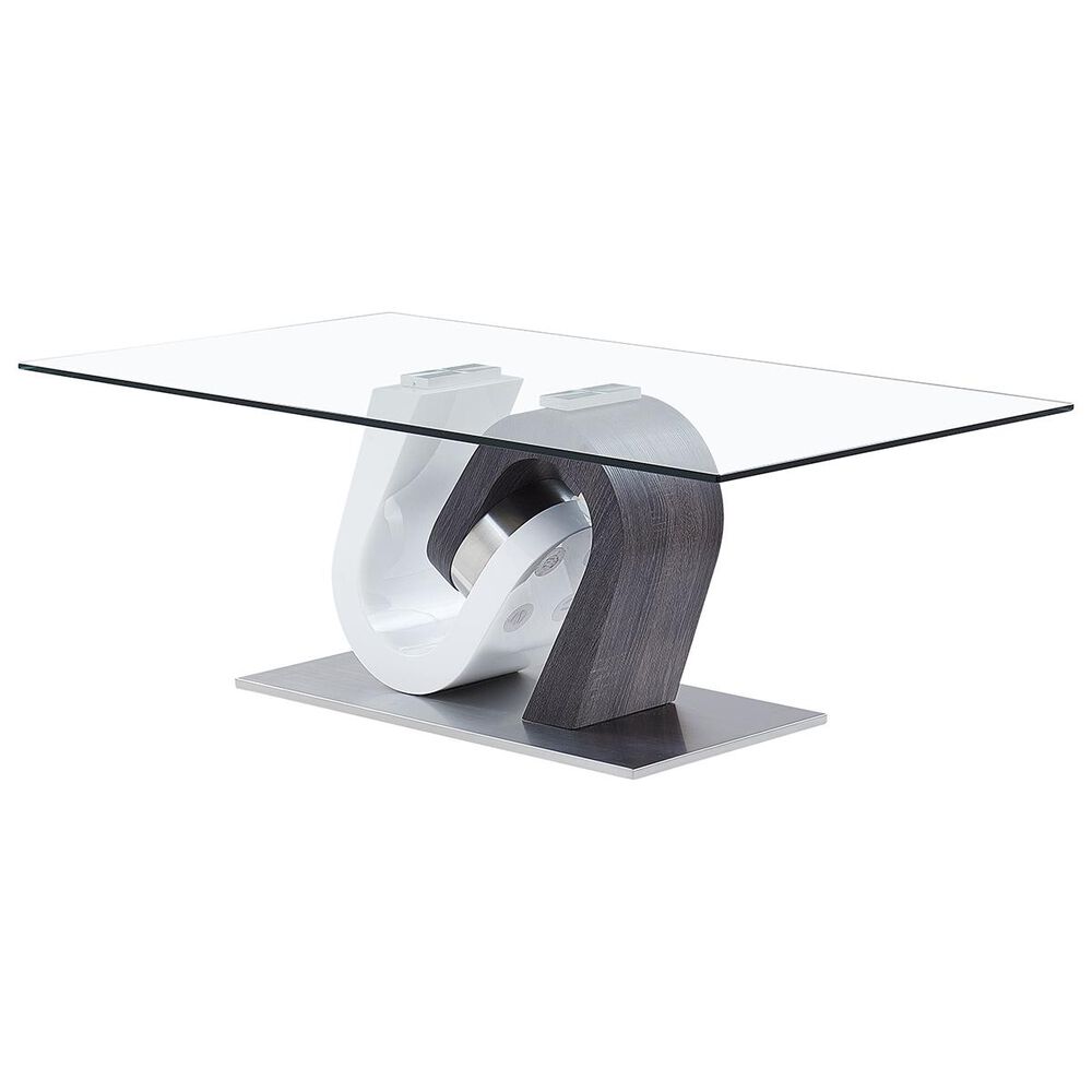 Global Furniture USA Coffee Table in White and Grey, , large