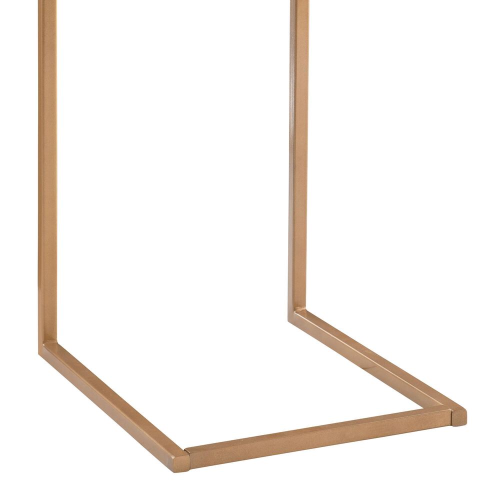 Linon Home Decor Priscille Accent C Table in Gold and Off-White, , large