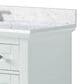 Lexora Home Dukes 84" Double Bathroom Vanity in White with 2 cm White Carrara Marble Top and Rectangular Sinks, , large