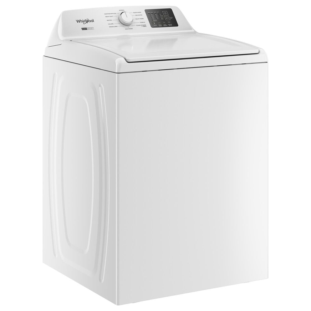 WHIRLPOOL 4.3 Cu. Ft. Top Load Agitator Washer and 7.0 Cu. Ft. Gas Front Load Dryer Laundry Pair in White, , large