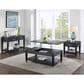 Steve Silver Yves 1-Drawer End Table in Rubbed Charcoal and Brushed Brass, , large