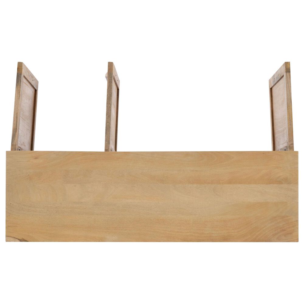 Linon Home Decor Janie 3-Door Cabinet in Natural, , large