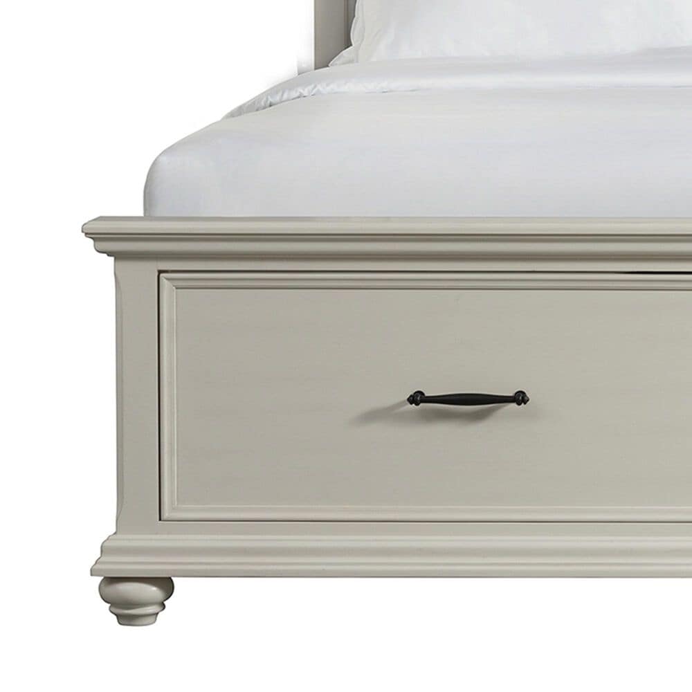 Mayberry Hill Slater King Storage Bed in Antique White, , large