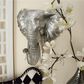Maple and Jade 16" x 16" Eclectic Elephant Head Wall Decor in Silver, , large