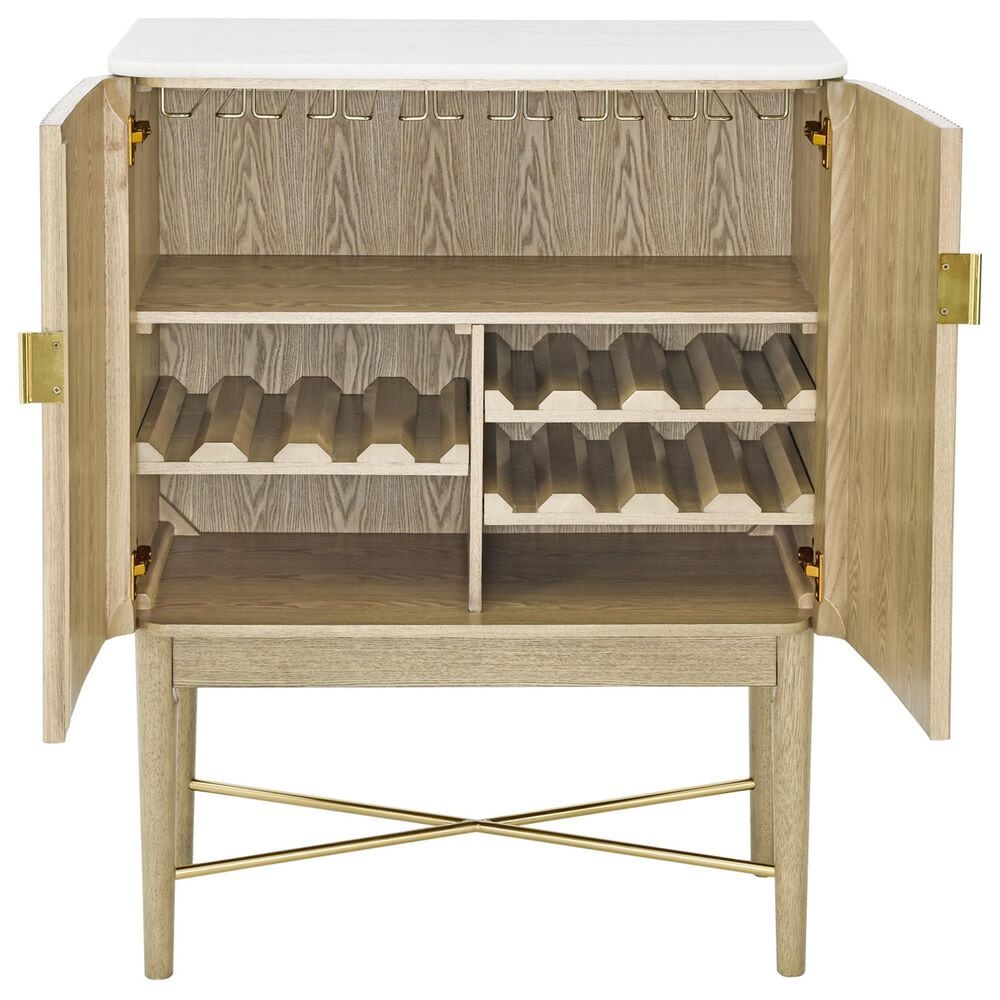 Steve Silver Vida Wine Cabinet in Blonde and White, , large