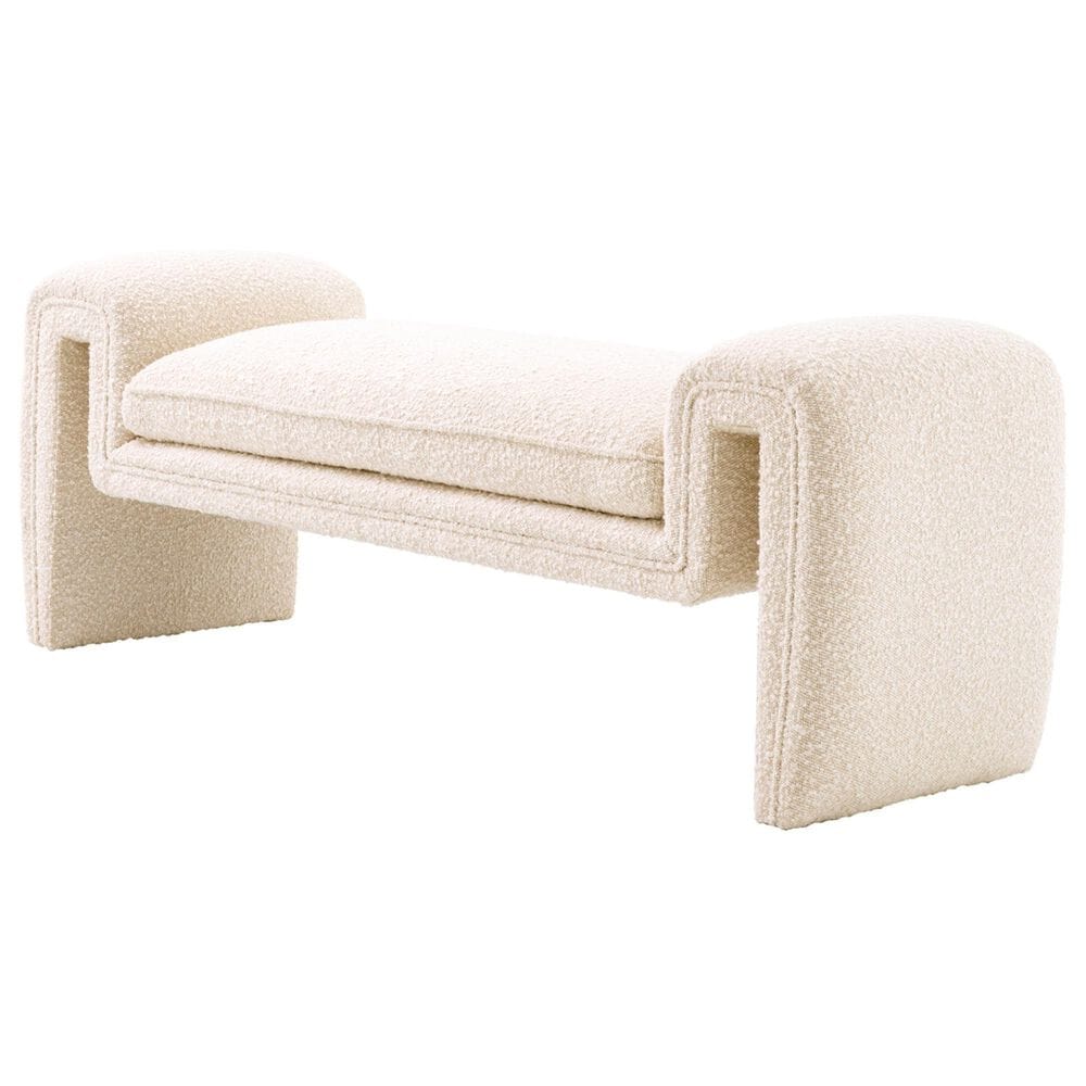 Eichholtz Tondo Small Bench in Boucle Cream, , large