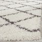 Safavieh Dallas Shag SGD258H-28 2"3" x 8" Ivory/Dark Grey Runner, , large