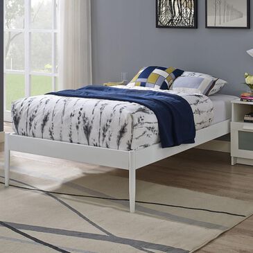 Modway Elsie Twin Bed Frame in White, , large