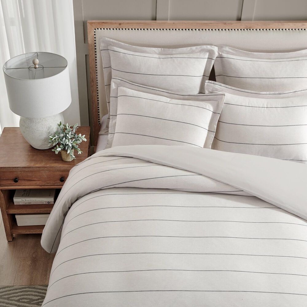 Levtex Leo Stripe 3-Piece King Comforter Set in Black and Cream, , large