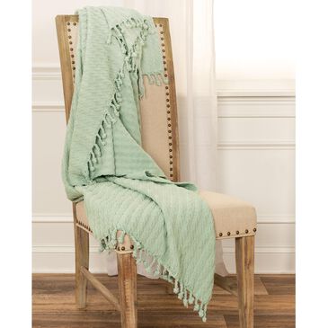 Rizzy Home Solid 50" x 60" Throw in Aqua, , large