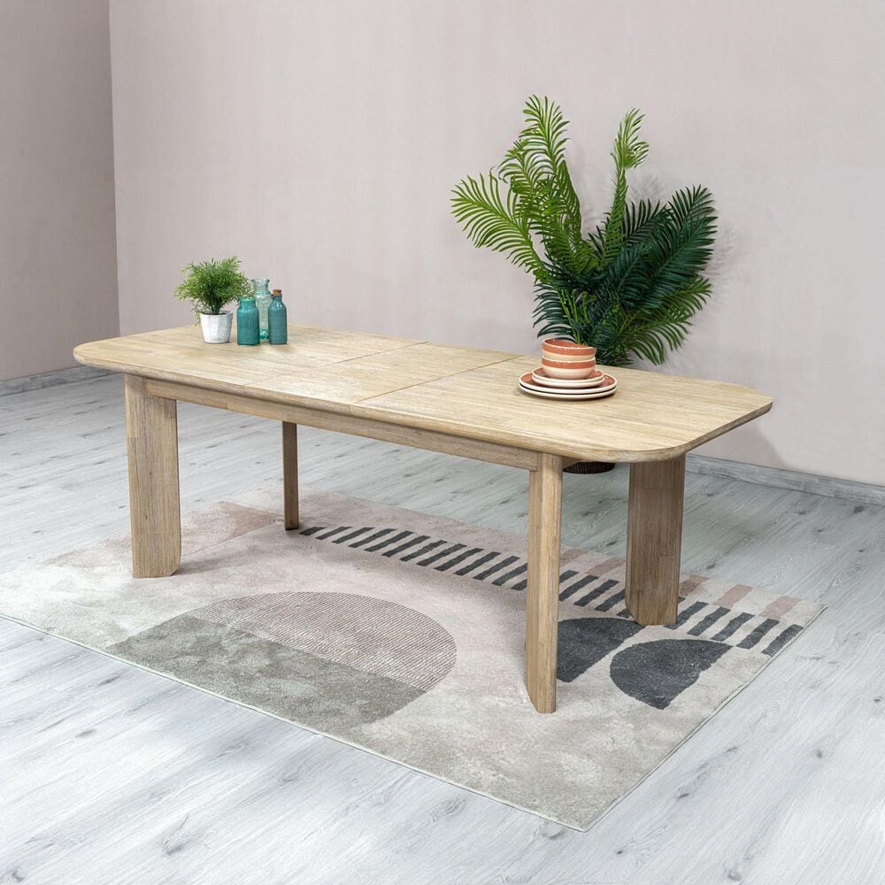 LH Imports Haru Extension Dining Table in Sand Wash  - Table Only, , large