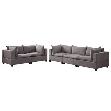 Hearth and Haven Madison Stationary Living Room Set in Light Gray, , large