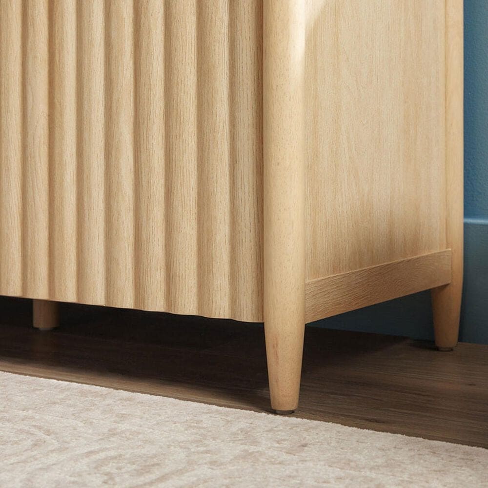 Walker Edison Flynn Scandinavian 58&quot; TV Stand in Coastal Oak, , large