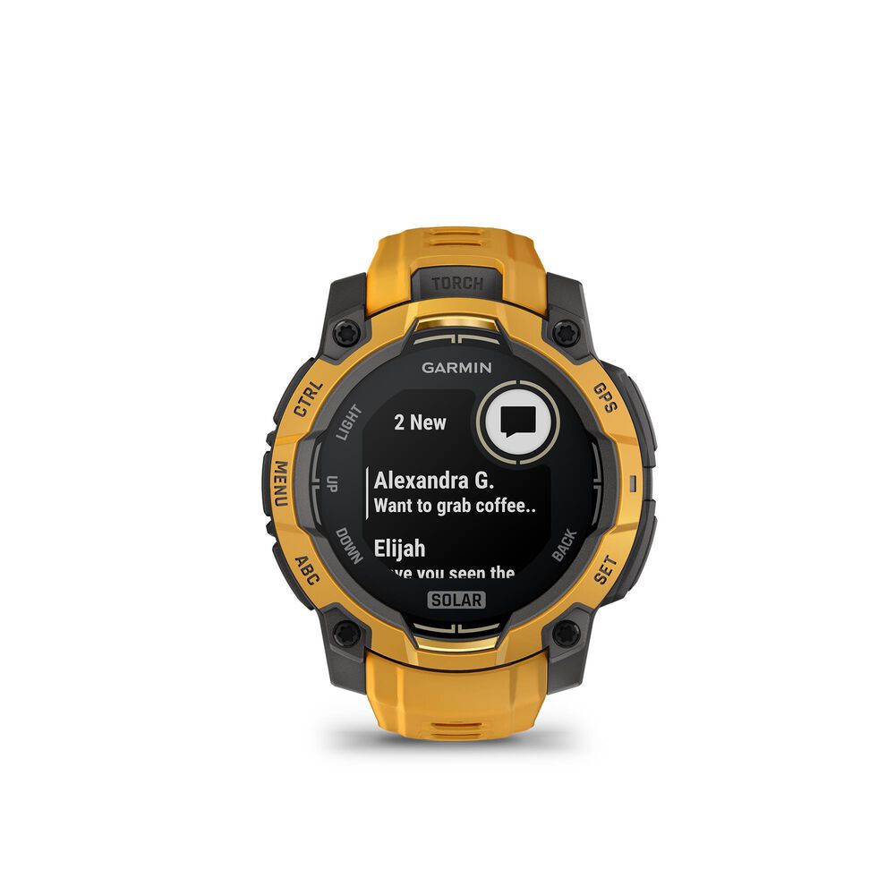 Garmin Instinct 3   45 mm, Solar Sunburst with Sunburst/Gray Band, , large