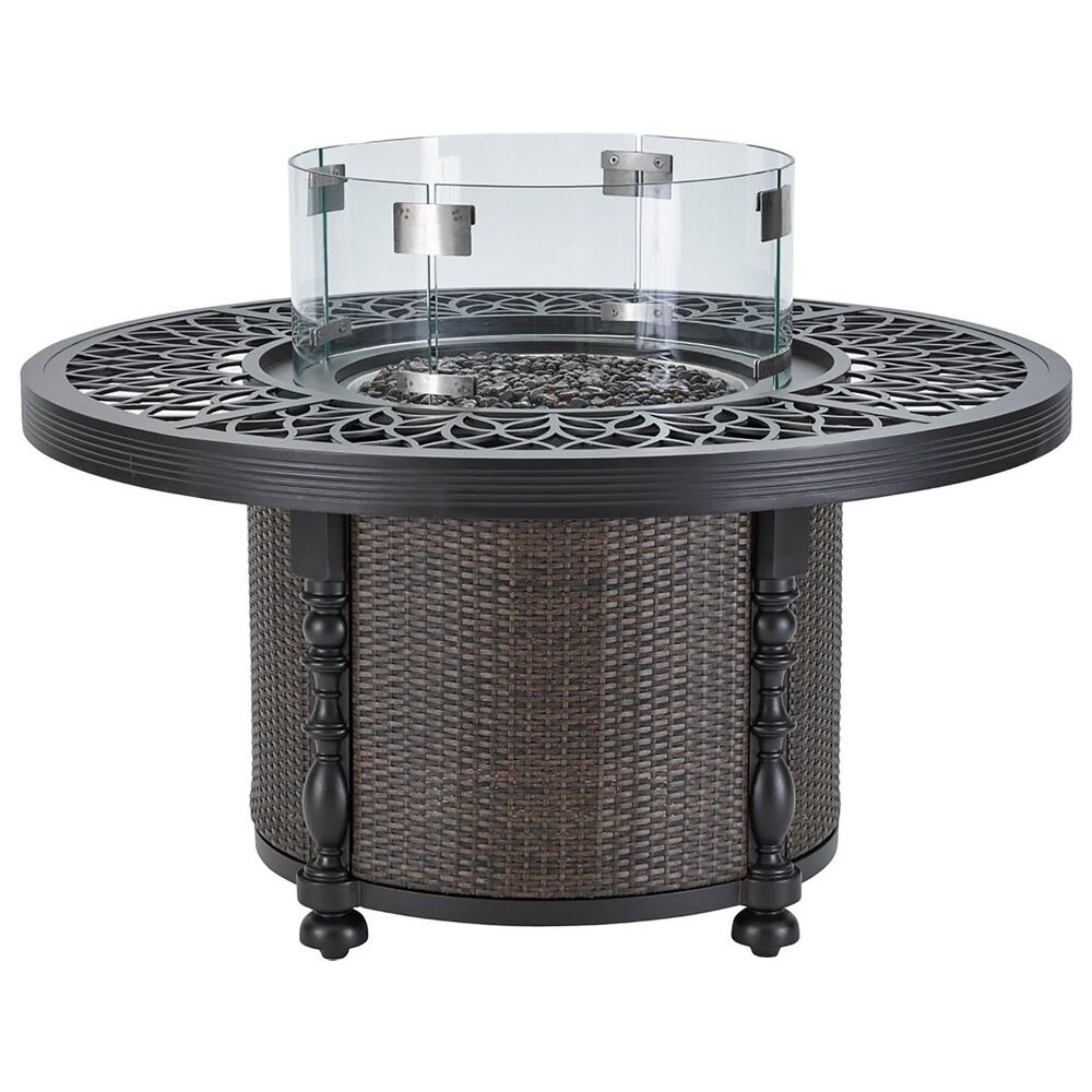 Venture Round Glass Windscreen for 42&quot; Fire Pit, , large