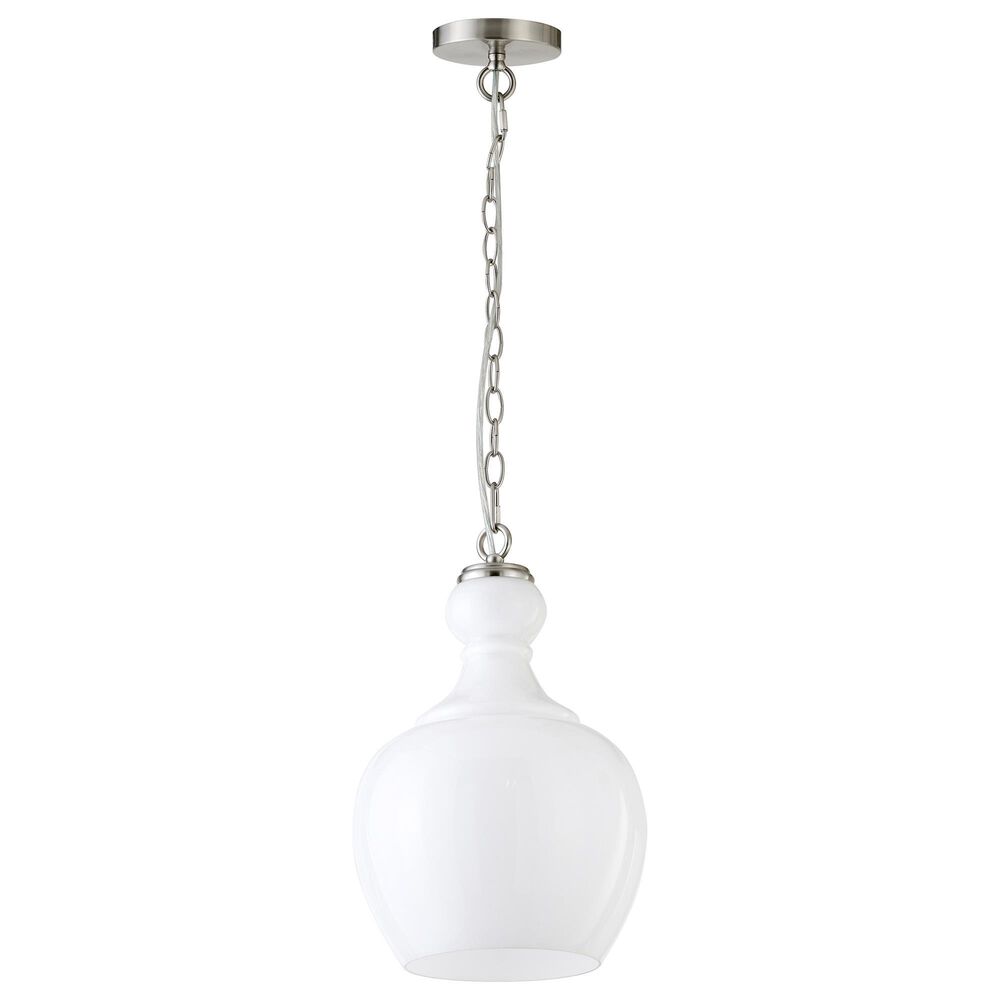 Hudson and Canal Verona 11" Pendant in Brushed Nickel, , large