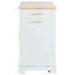 HOMLUX 47" Fluted Kitchen Island with Trash Can Storage Cabinet in White and Natural, , large