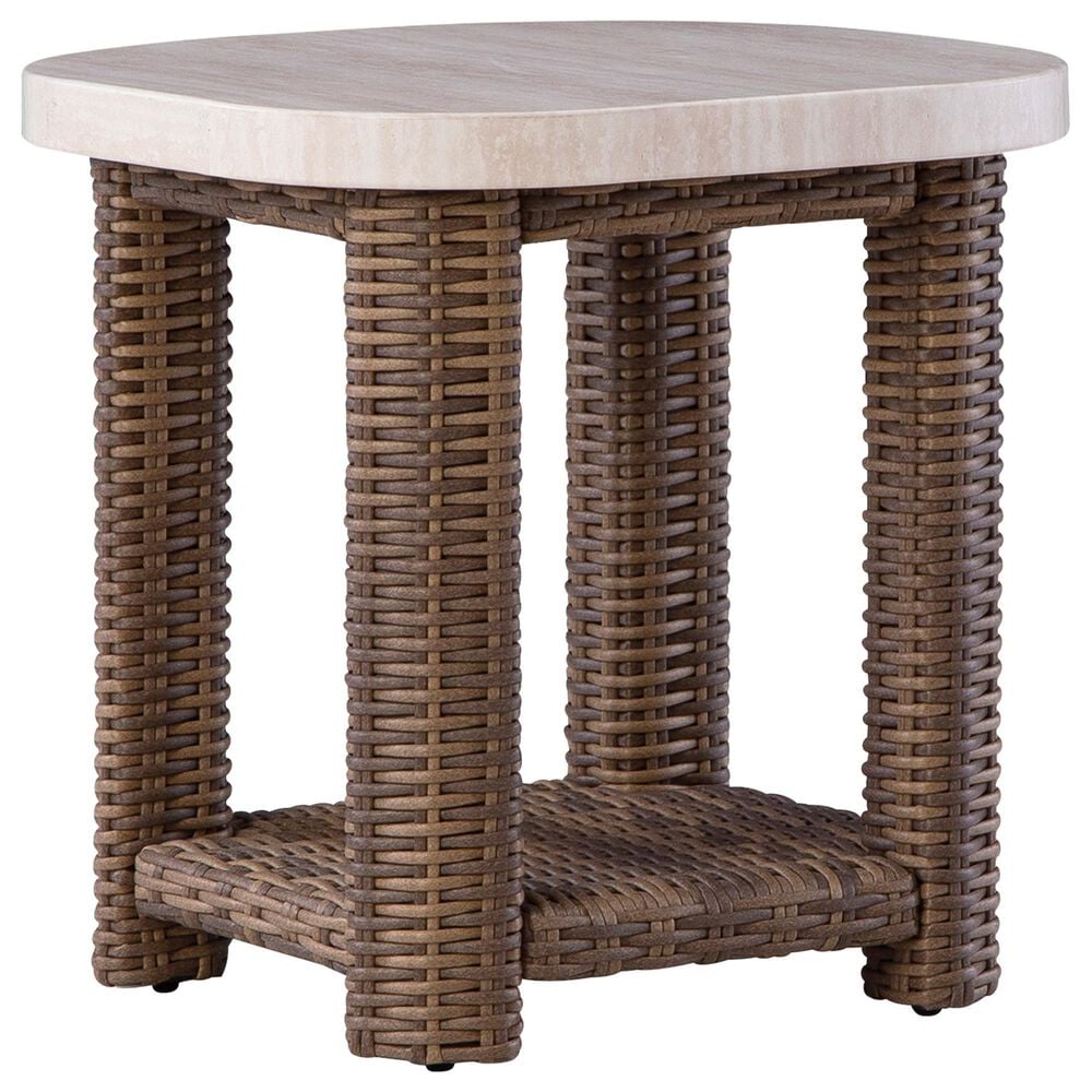 Ashley Dolan Creek Square End Table in Beige and Brown, , large