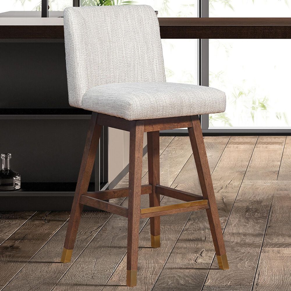 Blue River Basila Swivel Barstool in Beige, , large