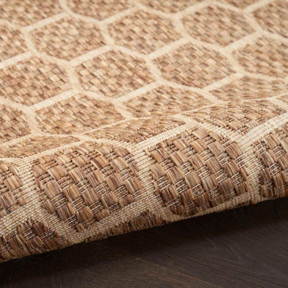 Nourison Twist Reversible 5&#39; x 7&#39; Natural Indoor/Outdoor Area Rug, , large