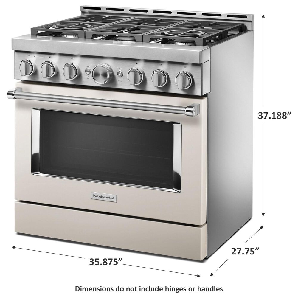 KitchenAid 5.1 Cu. Ft. Freestanding Gas Range with 6 Burners in Milkshake, , large
