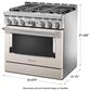 KitchenAid 5.1 Cu. Ft. Freestanding Gas Range with 6 Burners in Milkshake, , large