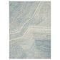 Nourison Pure Angles Ivory and Blue 3"9" x 5"9" Area Rug, , large