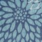 Nourison Garden Oasis GOA06 Navy 8" x 10" Indoor/Outdoor Area Rug, , large