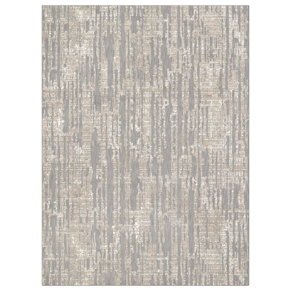 Karastan Soiree Matrix 91967-90116 5"3" x 7"6" Grey Area Rug, , large