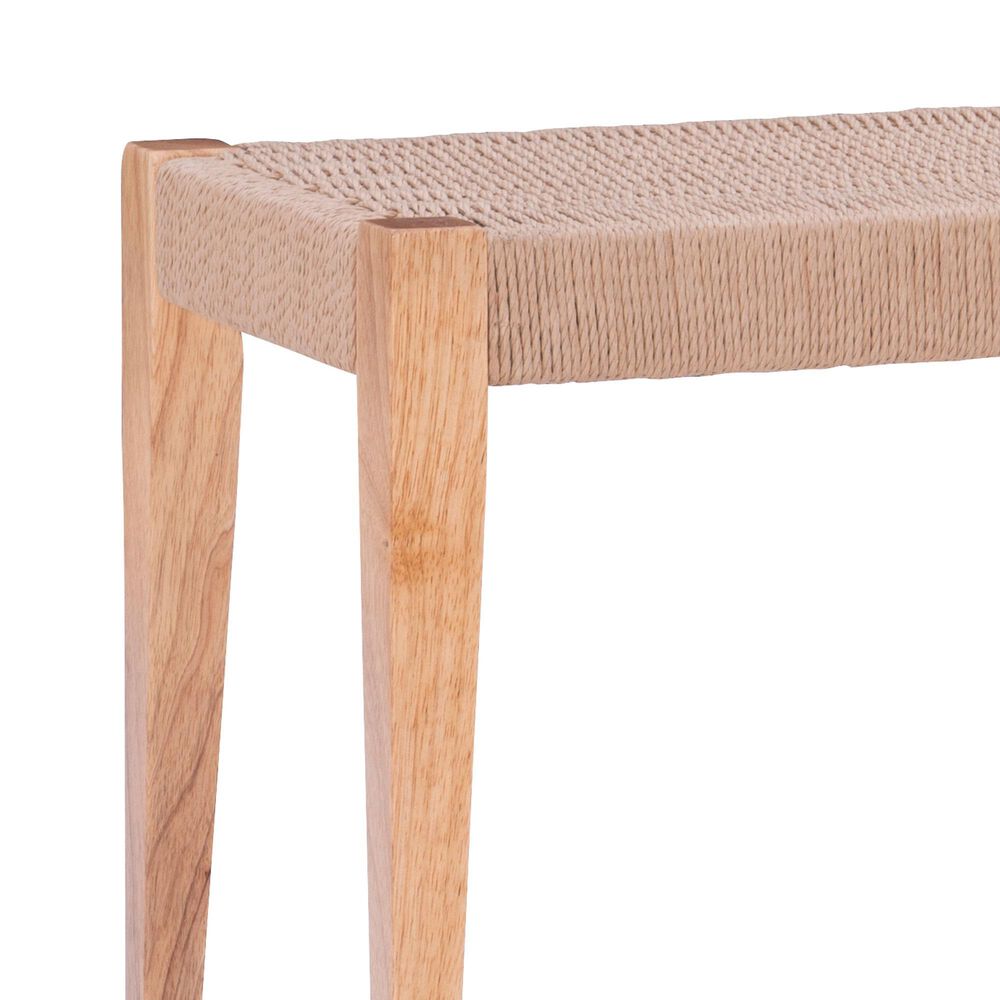 Linon Home Decor Cadence Bench with Woven Rope Seat in Natural, , large