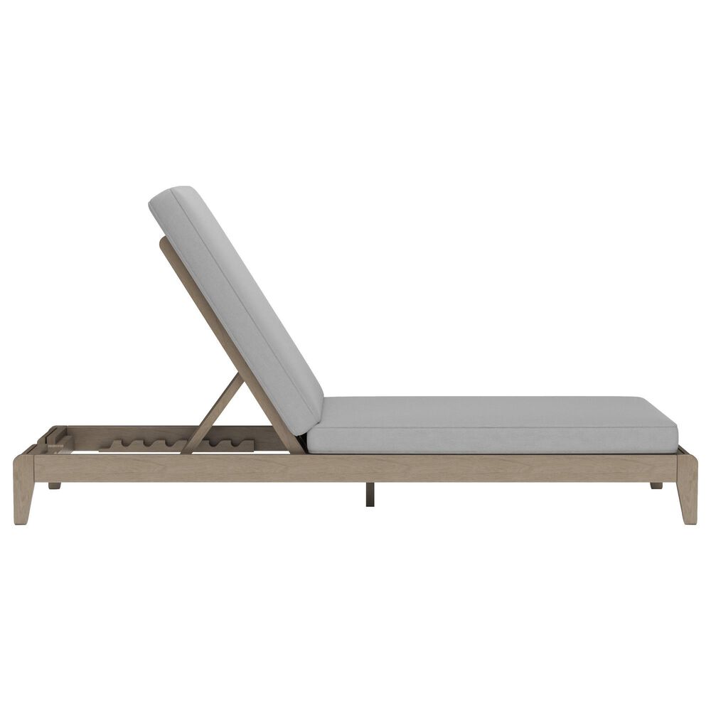 Homestyles Sustain Patio Chaise Lounge with Gray Cushion in Stain Brown, , large