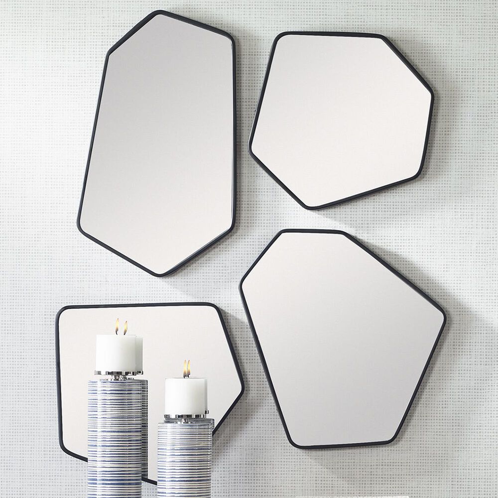 Uttermost Linneah Mirror in Black &#40;Set of 4&#41;, , large