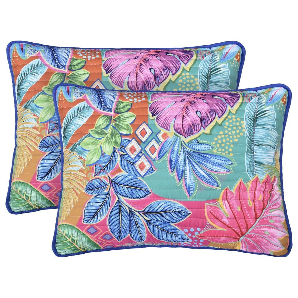 J. Queen Bold Hanalei 3-Piece King/California King Quilt Set in Turquoise, , large