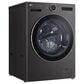 LG 5 Cu. Ft. Front Load Washer with 25 Wash Cycles and 7.4 Cu. Ft. Electric Dryer Laundry Pair in Black Steel, , large
