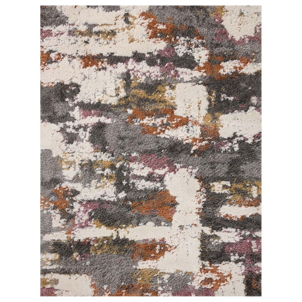 Loloi Levitt Shag 2"3" x 4" Grey and Multicolor Area Rug, , large