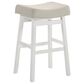 Armen Living Lenon Bar Height Stool in White, , large