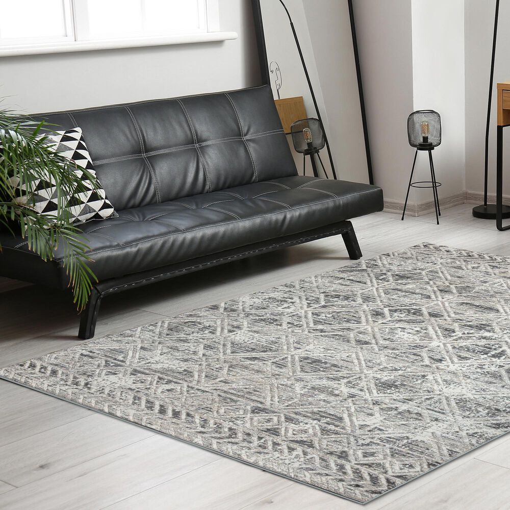 Radici USA Livigno Southwestern 7&#39;10&quot; x 10&#39;6&quot; Grey Area Rug, , large