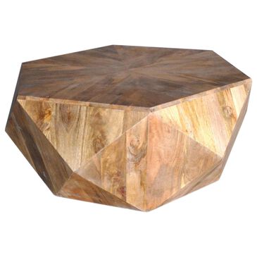 Crestview Collection Pleasant Hill Hexagon Cocktail Table in Brown, , large