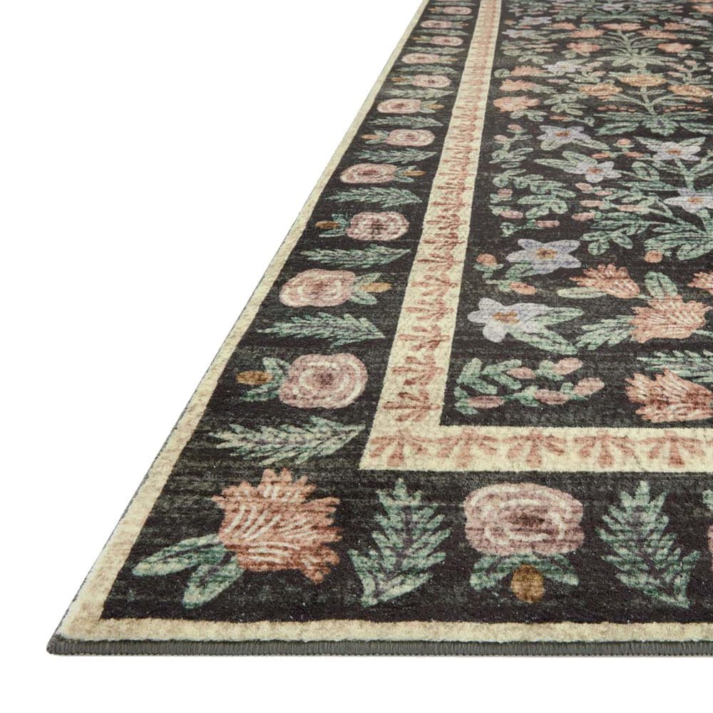 Rifle Paper Co. x Loloi Eden Mughal Garden 7&#39;6&quot; x 9&#39;6&quot; Black Area Rug, , large