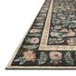 Rifle Paper Co. x Loloi Eden Mughal Garden 7"6" x 9"6" Black Area Rug, , large
