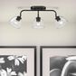 Golden Lighting Roxie 3-Light Semi-Flush in Matte Black, , large