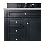 James Martin Vanities Brittany 36" Single Bathroom Vanity in Black Onyx with 3 cm Lime Delight Quartz Top and Rectangular Sink, , large