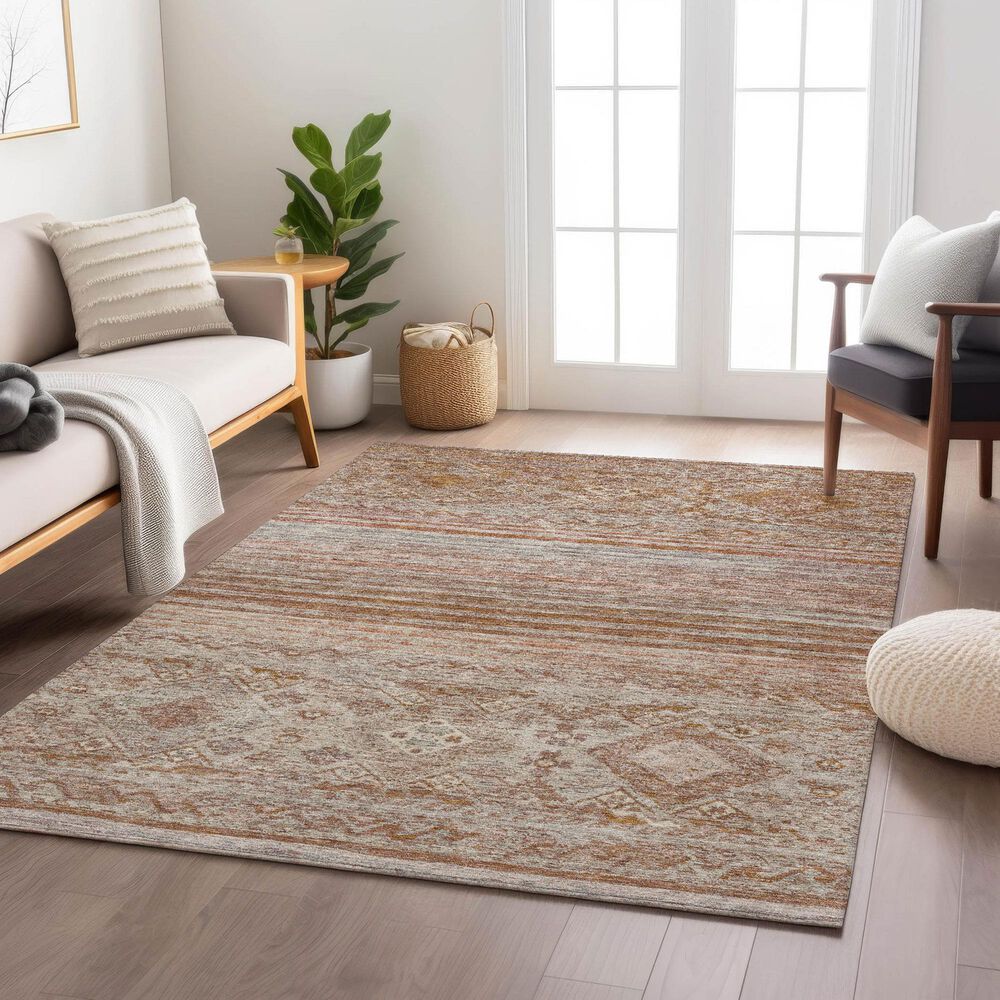 Dalyn Rug Company Karaj KJ4 10&#39; x 14&#39; Copper Indoor/Outdoor Area Rug, , large