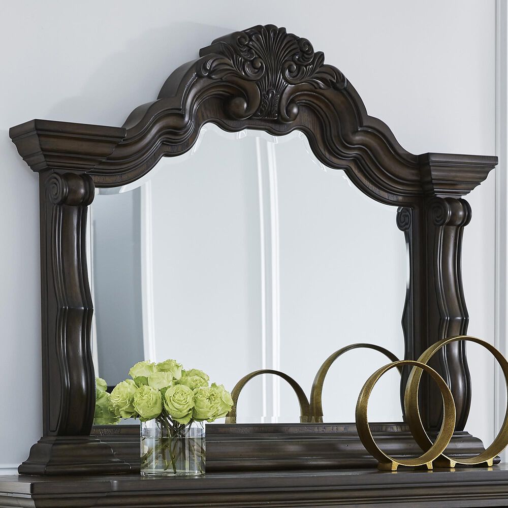 Millenium Maylee Bedroom Mirror in Dark Brown, , large