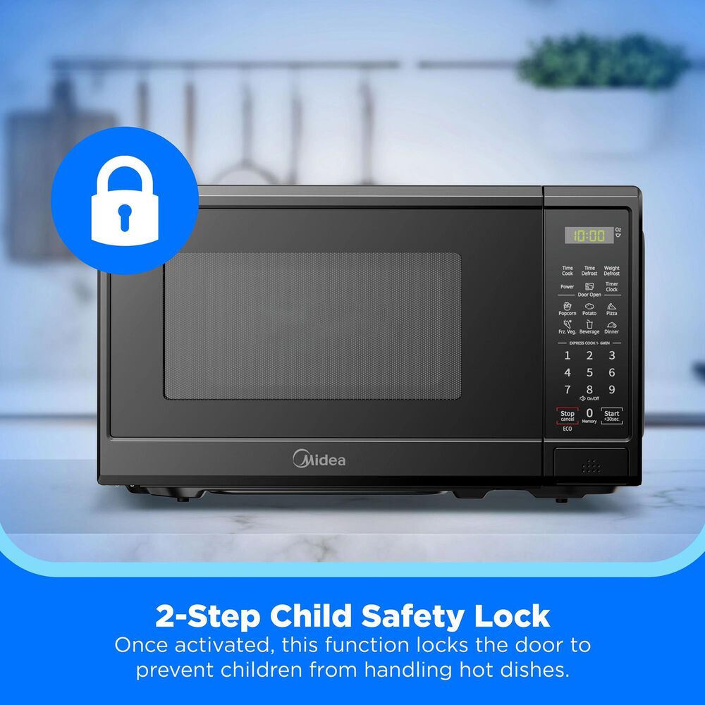 Midea 0.7 Cu. Ft. Countertop Microwave Oven in Black, , large
