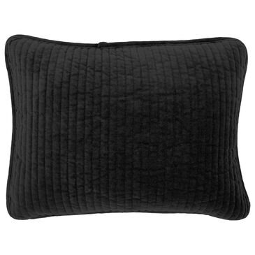 HiEnd Accents Stonewashed Velvet 12" x 16" Rectangular Throw Pillow in Black, , large